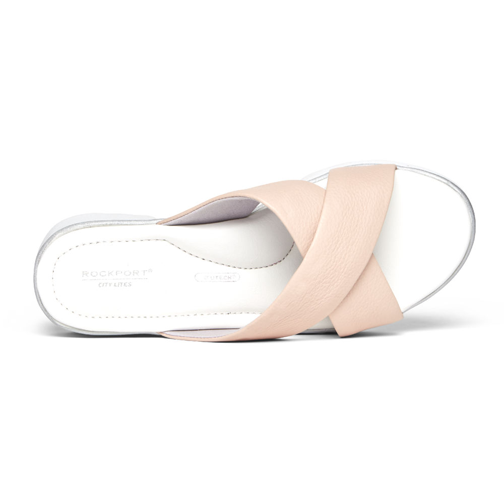 Rockport Womens Sandals Pink/White - R-Evolution - UK 671-NLHKZJ